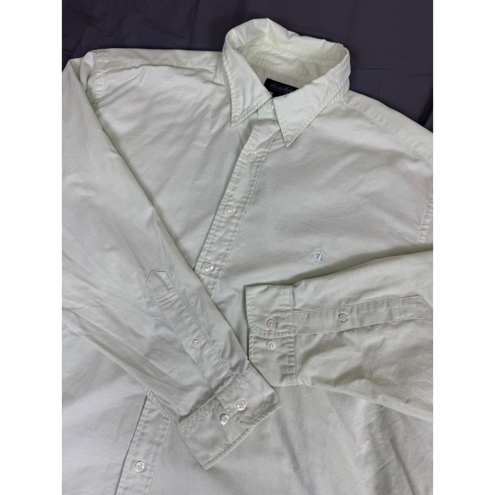 Brooks Brothers Mens XXL Light Green Supima Cotton Oxford Button Down Shirt